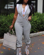 Fake Two-piece Sleeveless Long Ankle Banded Jumpsuit - Sculptify™