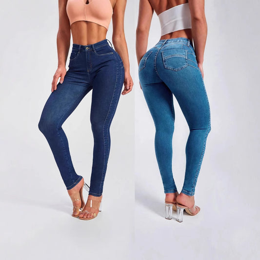 Stretch Luxe Hip-Hugging Jeans