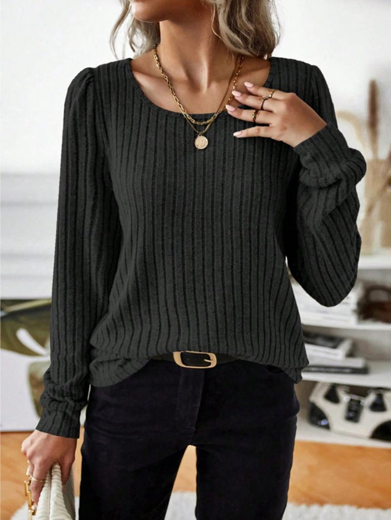 Casua Relaxed-fit Solid-color V-neck Sweater - Sculptify™