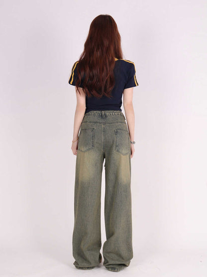 Women's Retro Wide Leg Jeans