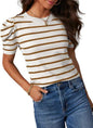 Womens Summer Casual Short-Sleeve Knitted Top  Short sleeve t-shirts Sculptify™