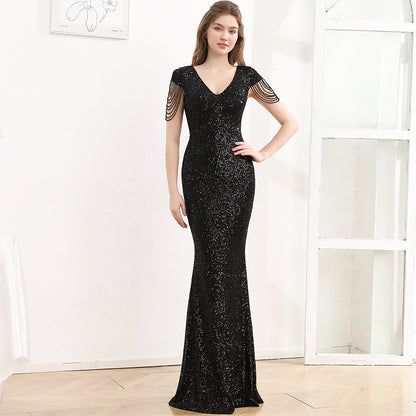 Sequined Slim Fit Slimming Long Dress Women - Sculptify™
