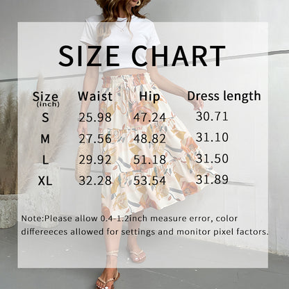 Effortless Boho Floral A-Line Skirt