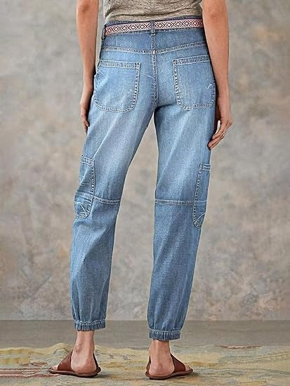 CorsetLace High-Waist Wide-Leg Jeans