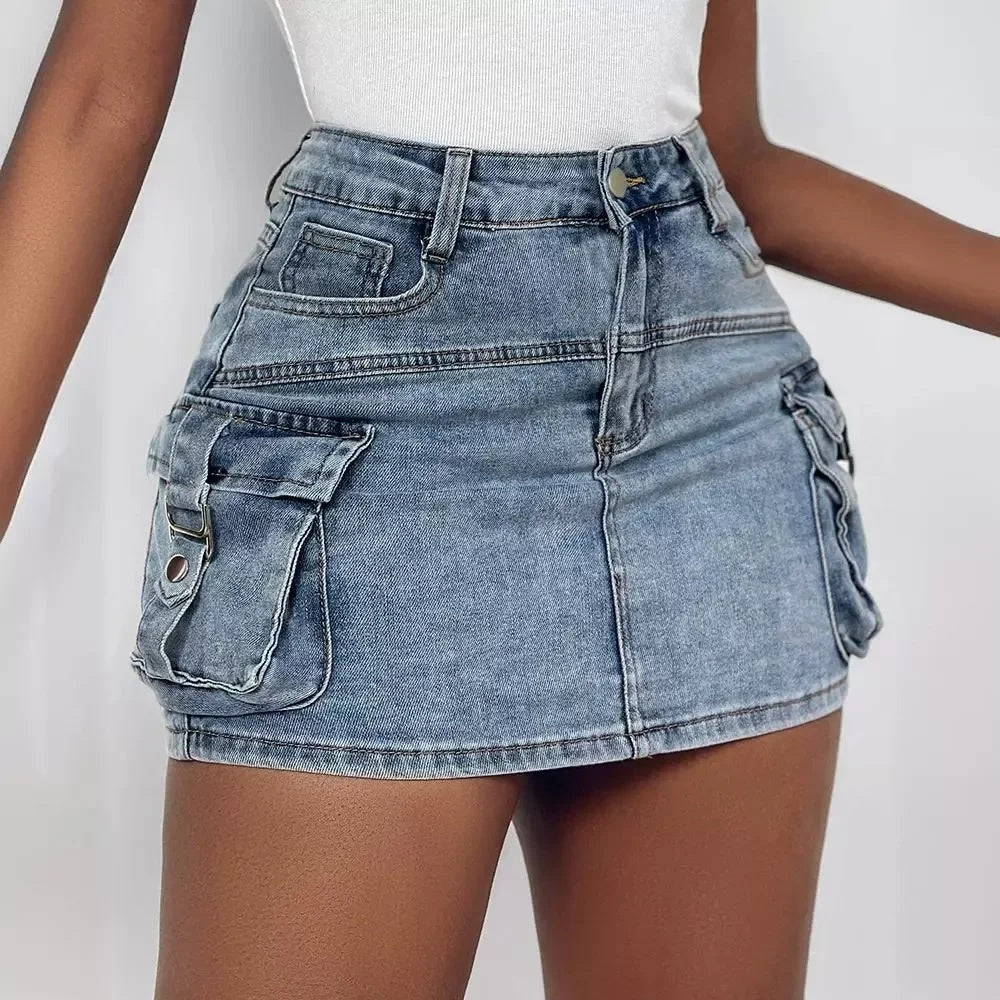 Casual Chic European Overall Skirt