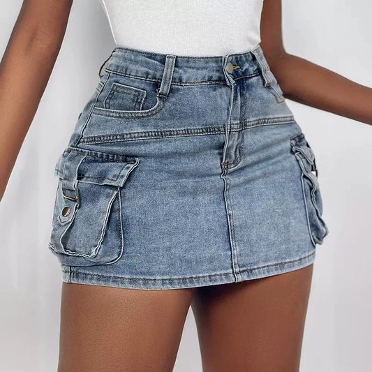 Casual Chic European Overall Skirt
