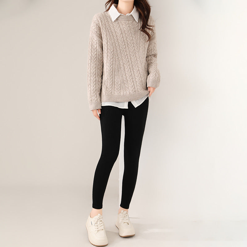 HeatHug High Waist Knit Leggings
