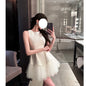 Puff Mesh Stitching Pearlescent Dress - Sculptify™