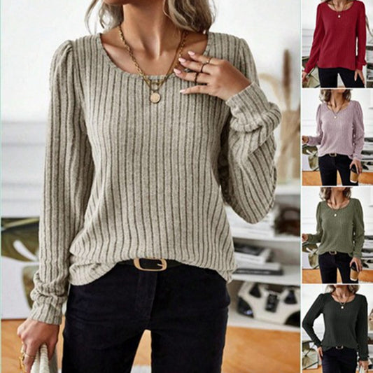 Casua Relaxed-fit Solid-color V-neck Sweater - Sculptify™