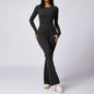Leisure Horn Long Sleeve Yoga Jumpsuit Naked Women Feeling Tight Quick-drying Sports Workout - Sculptify™