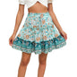 Bohemian Style Elastic Waist Loose Casual Skirt