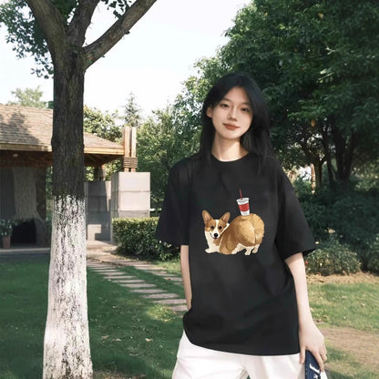 Womens Loose-fitting Crew-neck Short-sleeve T-shirt  Short sleeve t-shirts Sculptify™
