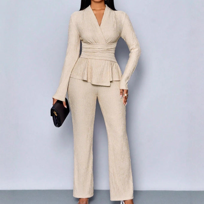 Womens Versatile, Waist-Cinching, Slimming Solid-Color Long-Sleeve Set  Sets Sculptify™