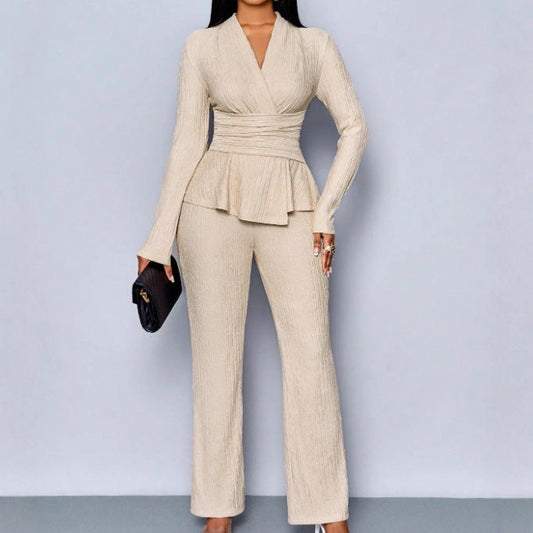 Womens Versatile, Waist-Cinching, Slimming Solid-Color Long-Sleeve Set  Sets Sculptify™