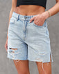 Casual Hipster Water-Washed Shorts