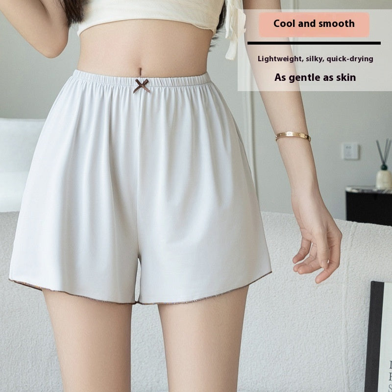 Soft Ice Silk Plus-Size Safety Shorts