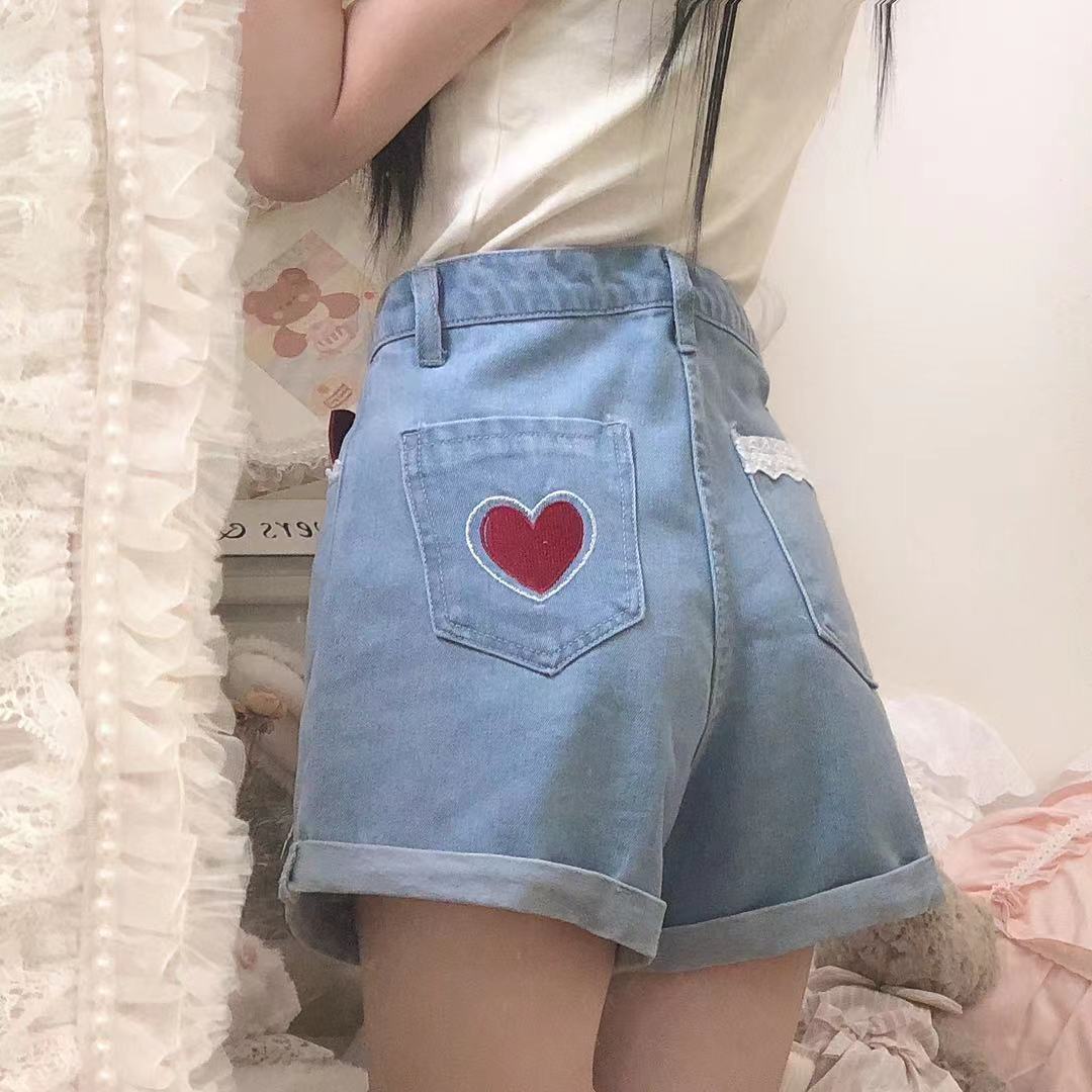 Elegant High Waist Lace Shorts