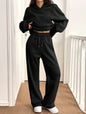 Womens Casual Warm Hooded Top And Pants Set - Sculptify™