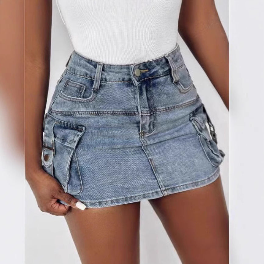 Casual Chic European Overall Skirt