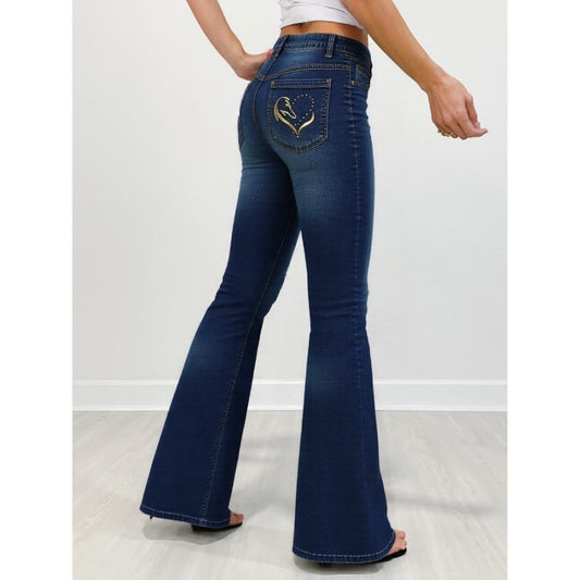 ChicFold Embroidered Denim Jeans