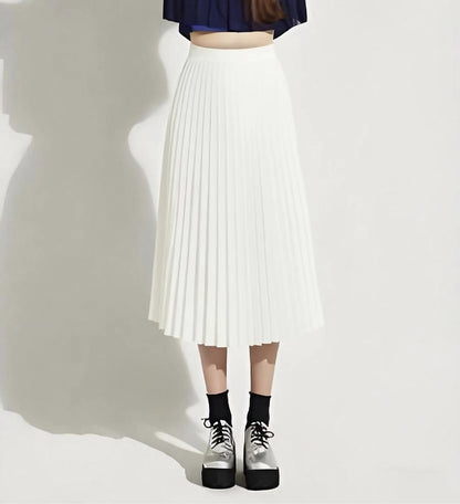 Classic Mid-Length Slim Pleated Skirt