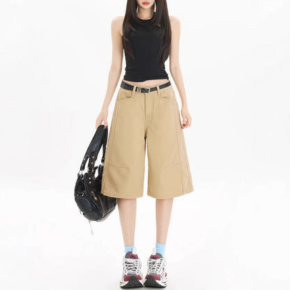 Versatile Plus Size Fold-Over Shorts