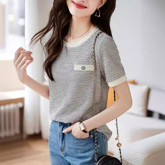 Women's French-style Short-sleeved T-shirt  Short sleeve t-shirts Sculptify™
