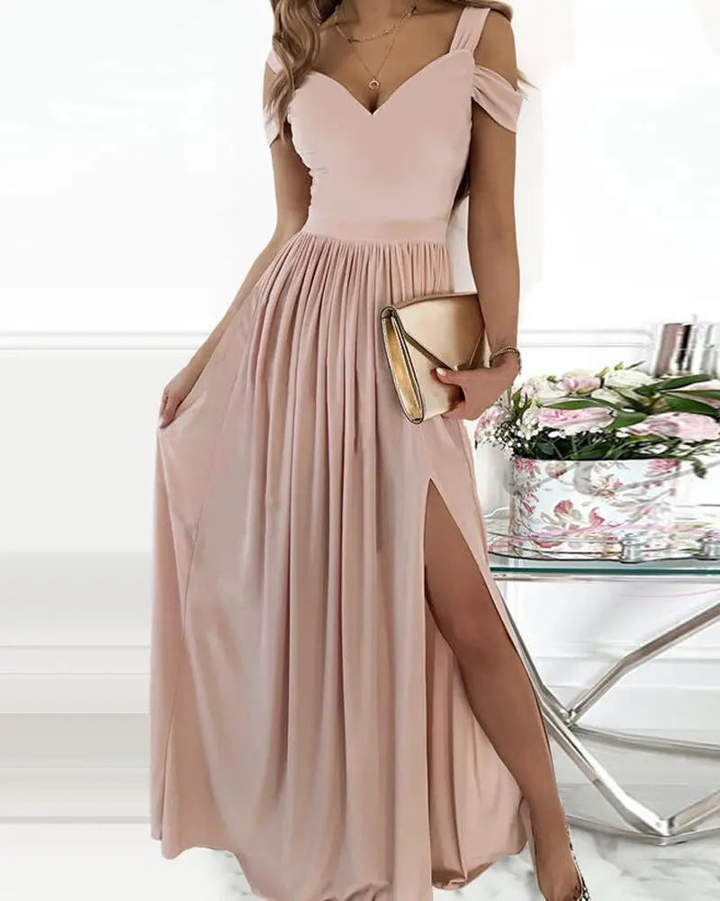 Long Floor Length Elegant Greek Style Pleated Dress - Sculptify™