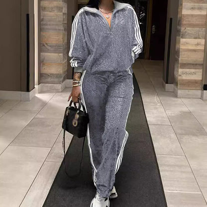 Sequin Plus Size Casual Set For Women - Sculptify™