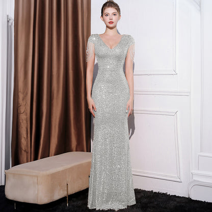 Sequined Slim Fit Slimming Long Dress Women - Sculptify™