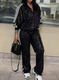 Sequin Plus Size Casual Set For Women - Sculptify™