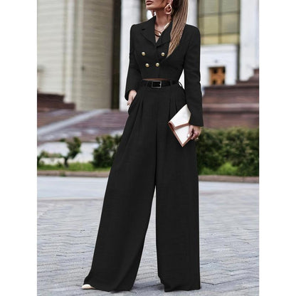 Fashionable Slim-fit Womens Top And Pants Set - Sculptify™