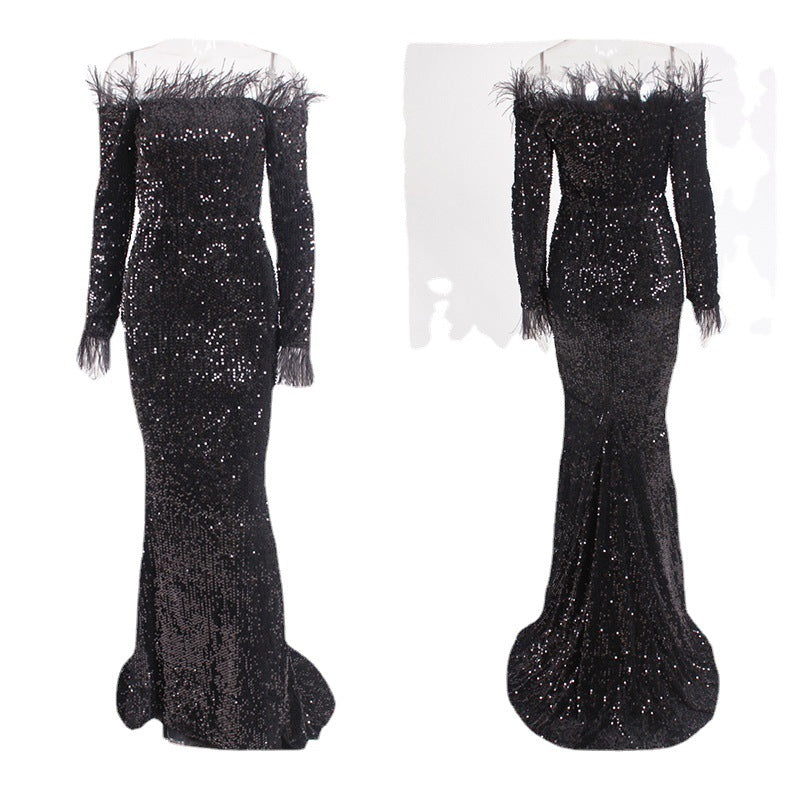 Off-the-shoulder Fishtail Party Formal Dress - Sculptify™