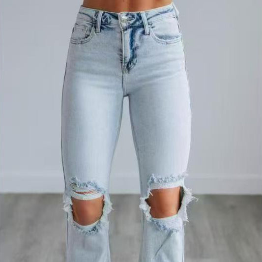 EuroVibe Distressed Slim Jeans