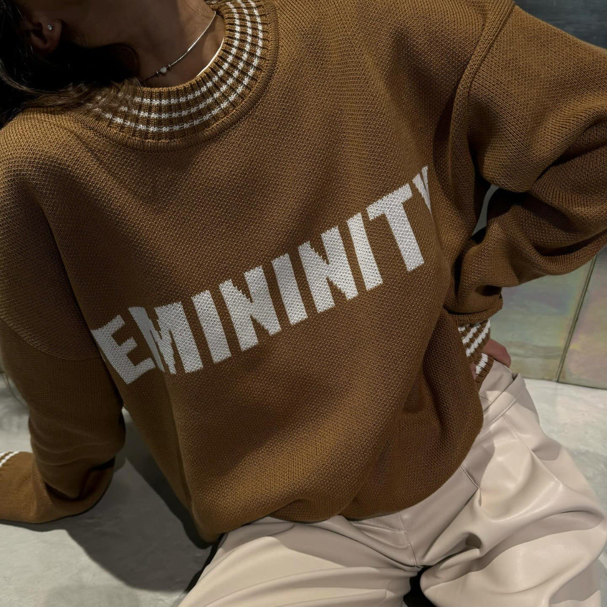 Knitted Sweater Sweater Round Neck Pullover For Women - Sculptify™