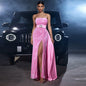 Velvet Sequined Cinched Waist Slim-fit Tube Top Banquet Dress - Sculptify™