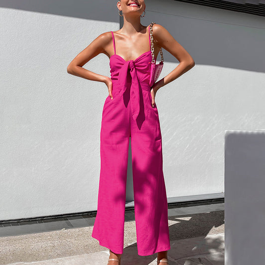 Sling Wide-leg Jumpsuit Women's Fashion Casual Loose Bodysuit - Sculptify™