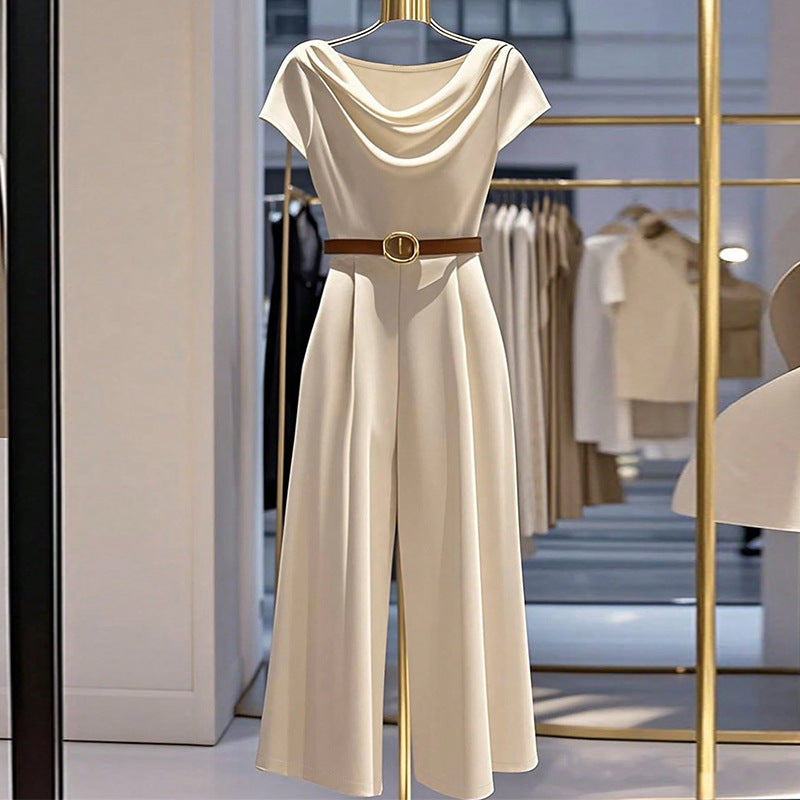 European And American Elegant Style Satin Jumpsuit - Sculptify™