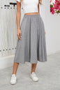 Modern High-Waist Flowy Draped Skirt
