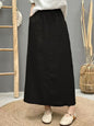 High-Waist Lace-Up Linen Pencil Skirt