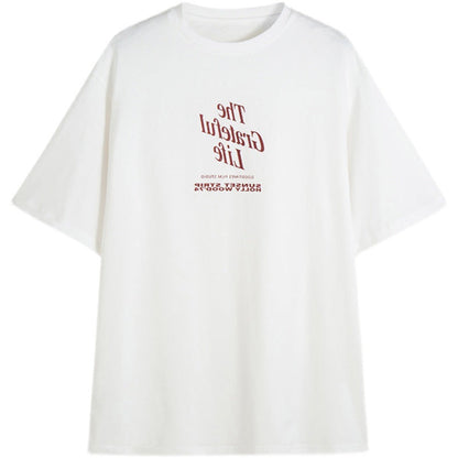 Relaxed Laid-back Versatile Retro Short-sleeve T-shirt  Short sleeve t-shirts Sculptify™
