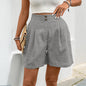 Casual Solid Color Straight-Leg Shorts