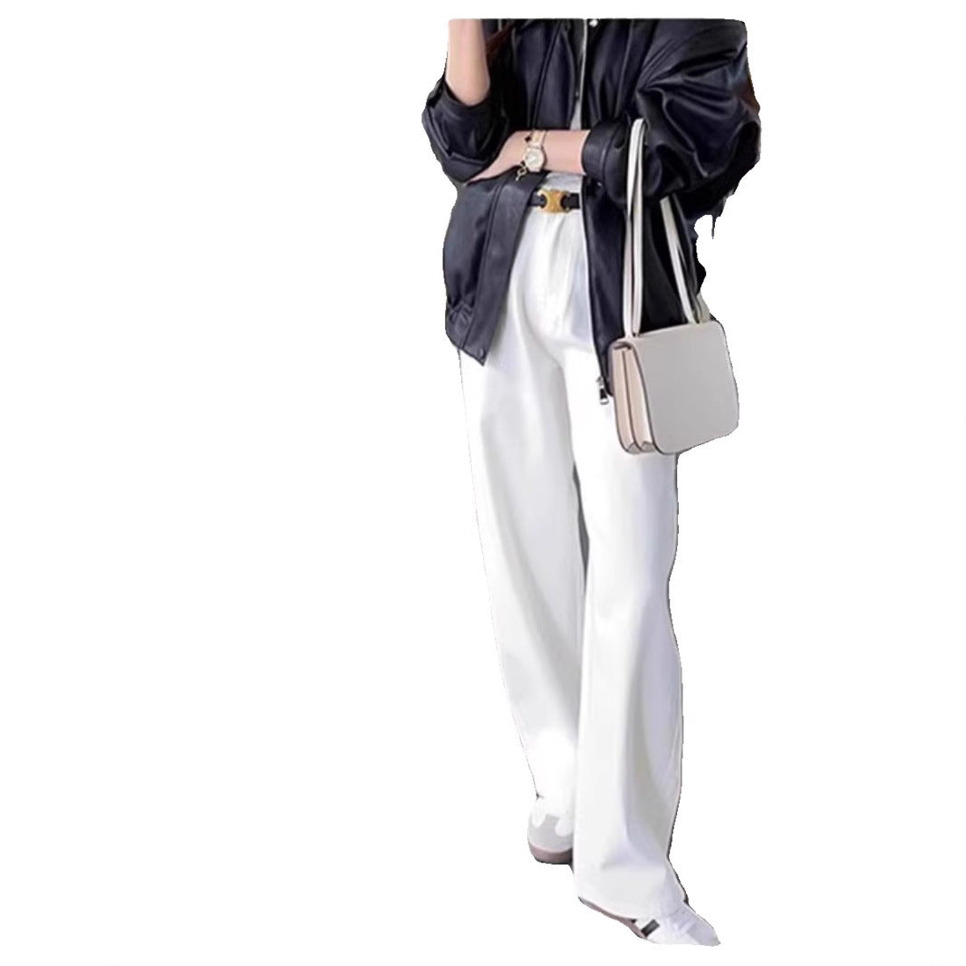 Clean Look Wide-Leg White Jeans