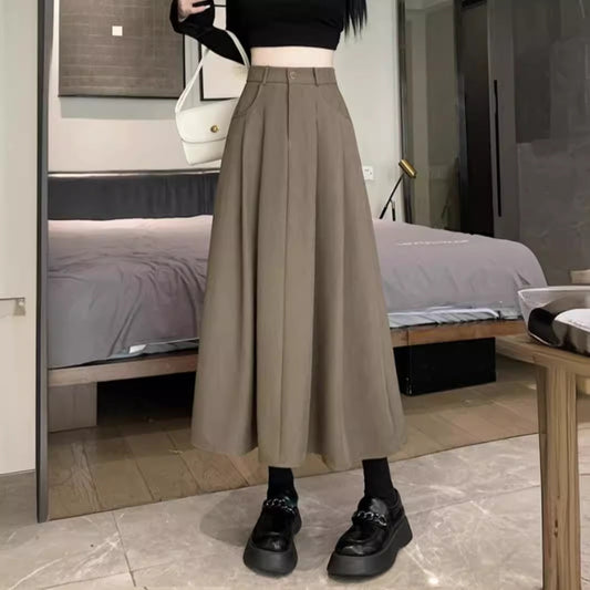 Casual Elegant Draped A-Line Skirt