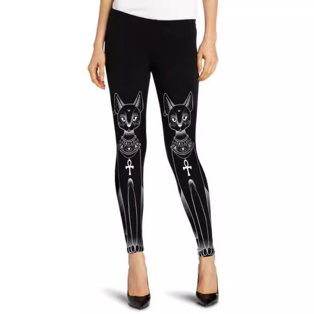 Long-Eared Cat Music Leggings